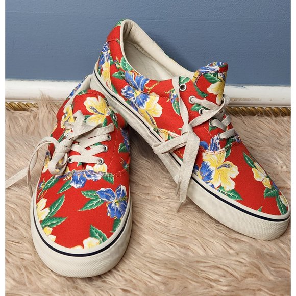 NWOB RALPH LAUREN POLO Thorton Tropical Canvas Sneaker - MEN SIZE 11 - Picture 2 of 6